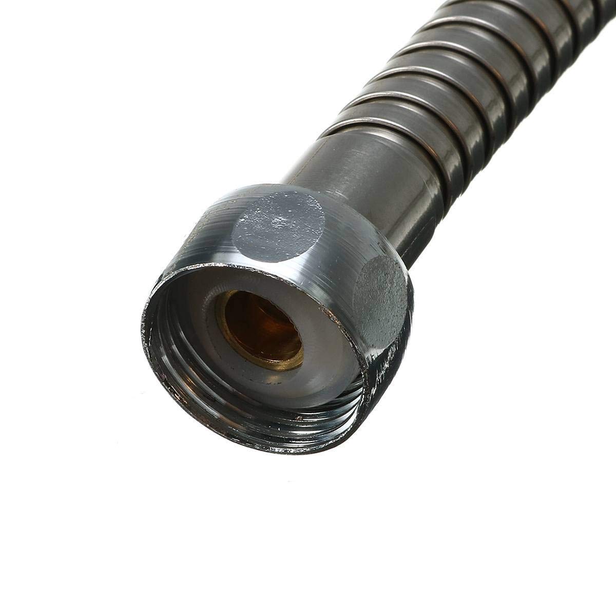 QUNINE Brauseschlauch, 1,5 m, Flexible Brauseschlauchverlängerung, Edelstahl, Chrom, Sanitärschläuche, weiche Rohre, Badezimmer-Heizung, Wasserkopf-Rohrverbinder