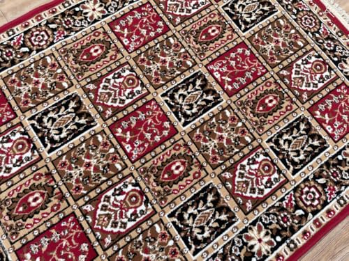 Image of TTC THREAD & TEXTURE CARPET Traditional Comfort: Power-Loomed Carpets for Living Room- Every Space Area Rug Color Red Size 8x11 Feet (240x320cm)