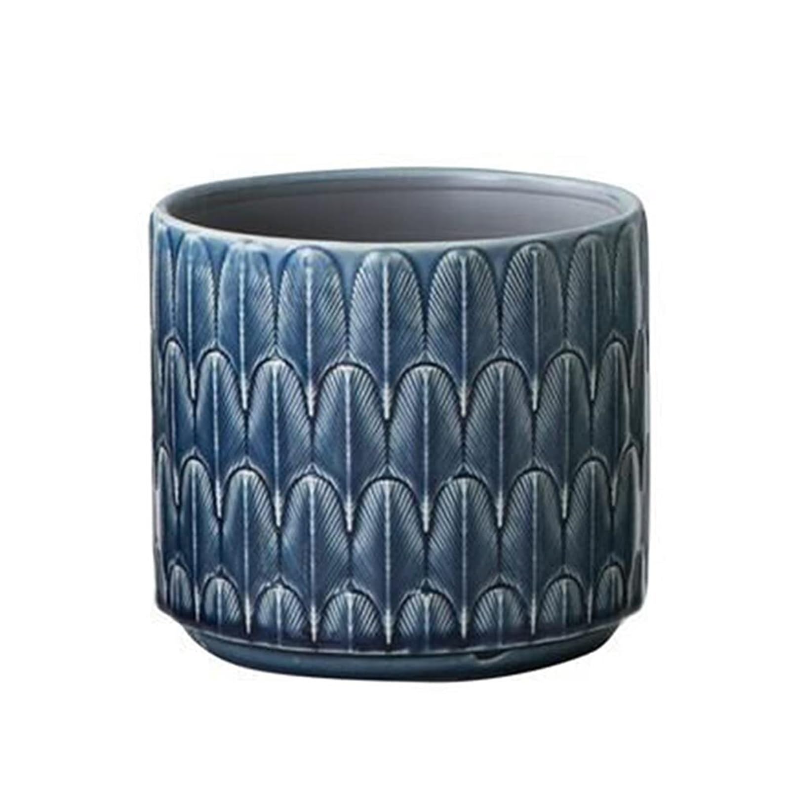 Uway modern Nordic Creative Ceramic Flower Pot Home Ice Crack Glaze Outdoor Colorful Succulent Planter for garden(A)