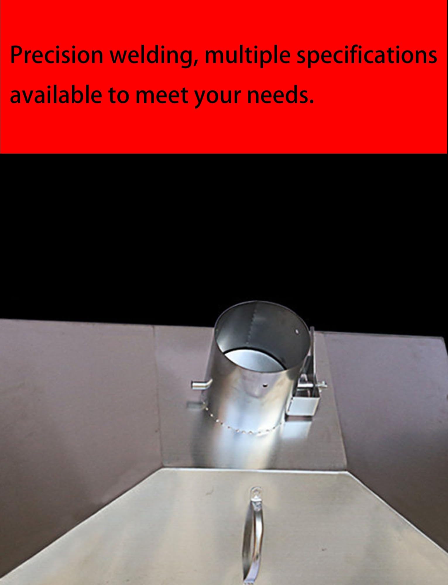 Campana extractora de Alta eficiencia de Acero Inoxidable: colector de Humos Industrial para Soldadura, Control de Polvo, fácil instalación, Personalizable (16 cm/6,3 Pulgadas, 40 x 40 cm).