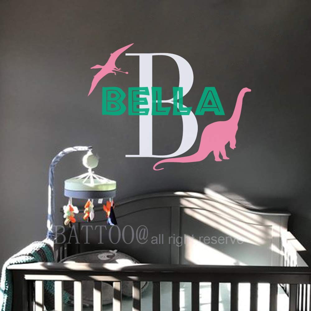Dinosaur Wall Decal Dino Wall Decal TRex Wall Decal Name