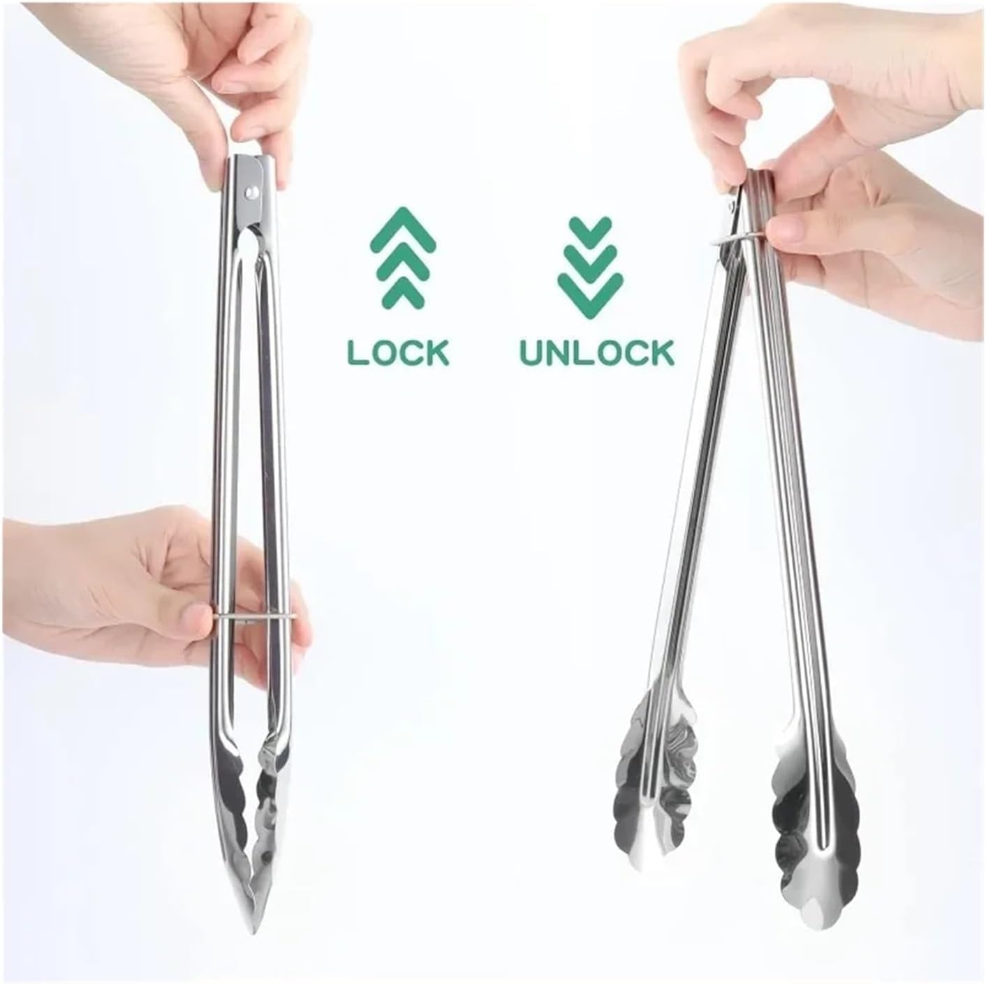 Pinzas de Cocina de Acero Inoxidable, 5 Piezas, Antideslizantes, de Acero Inoxidable, Pinzas para Alimentos, Parrilla, Carne, Pan, Clip para Servir, Barbacoa, Buffet, Abrazadera, Accesorios
