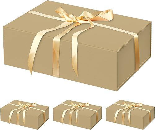 HavrePac Paquete de 4 cajas de regalo grandes de 13.8 x 9 x 4.3 pulgadas, cajas de regalo de lujo con tapas, caja de regalo con cierre magnético disponible en Yaxa Venezuela