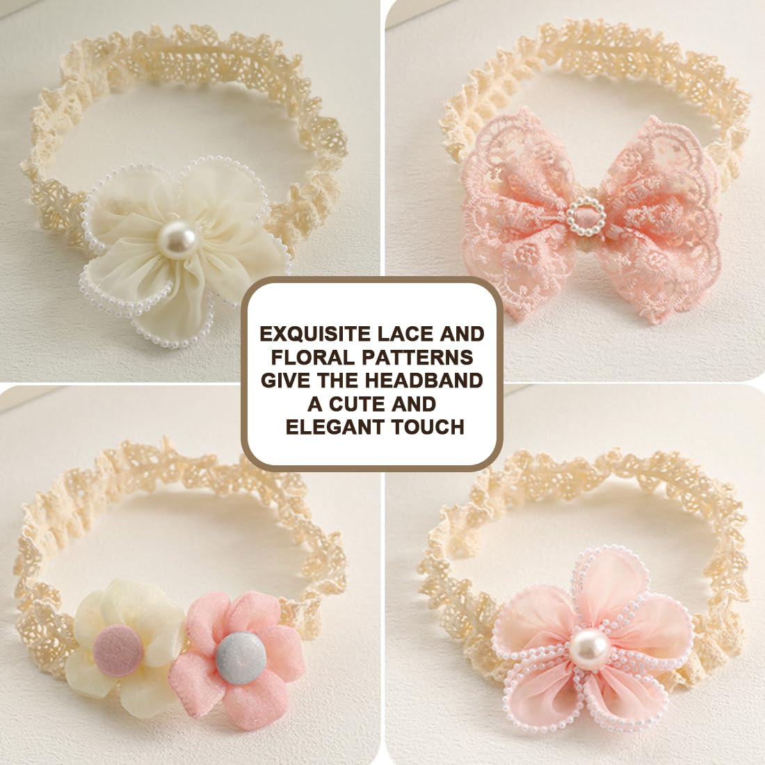 Bandeaux Bébé Fille Bandeau Cheveux Arc Turban Élastique Fleur Accessoires Enfant