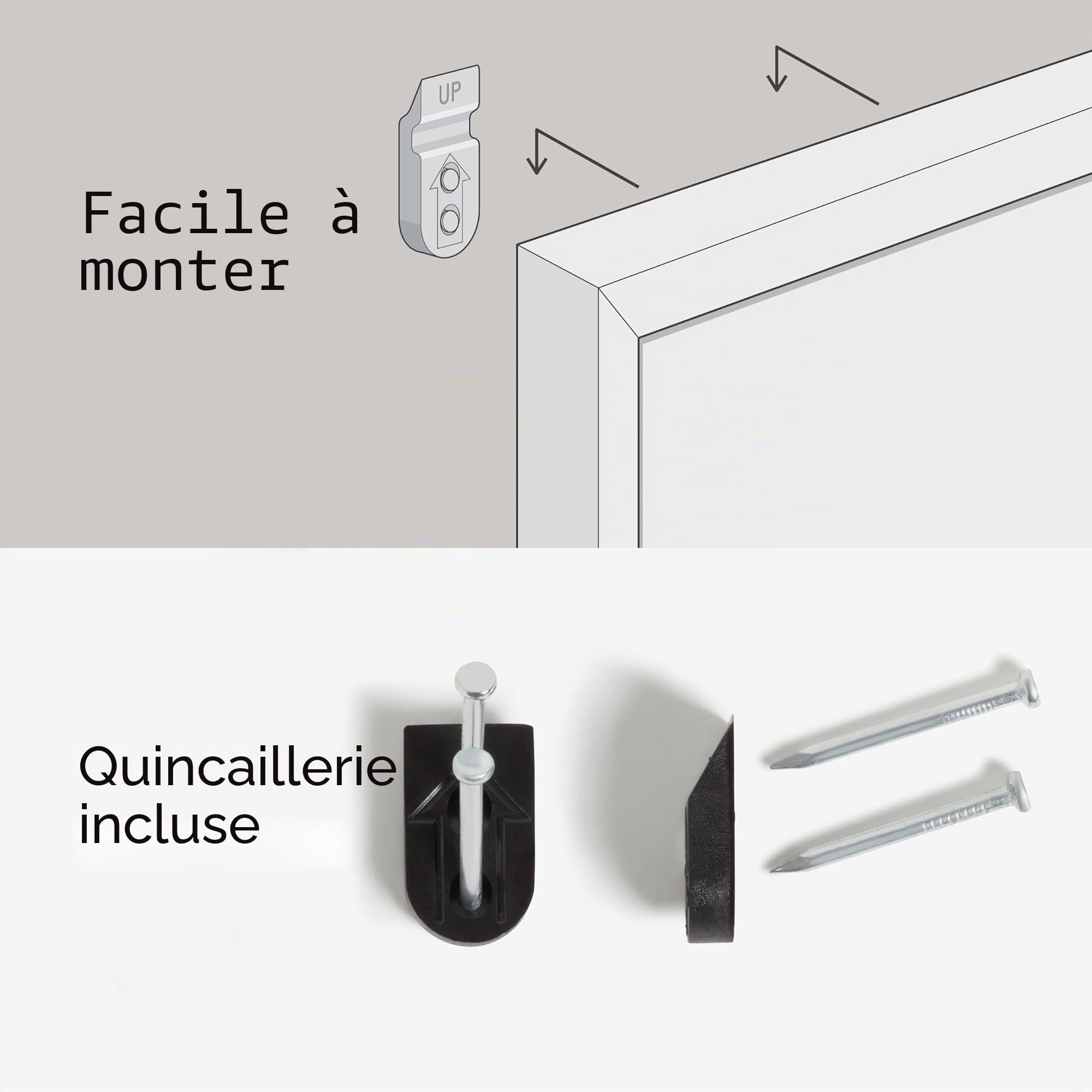 U Brands magnétique Calendrier mensuel effaçable à sec Silver Frame