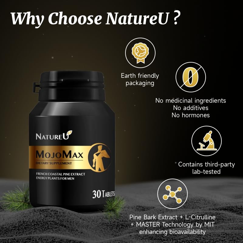 Image of L-Citrulline Supplements, French Pine Bark Extract and L-Citrulline Complex, Nitric Oxide Supplement for Men, Performance Supplement for Men Health Endurance Recovery Support