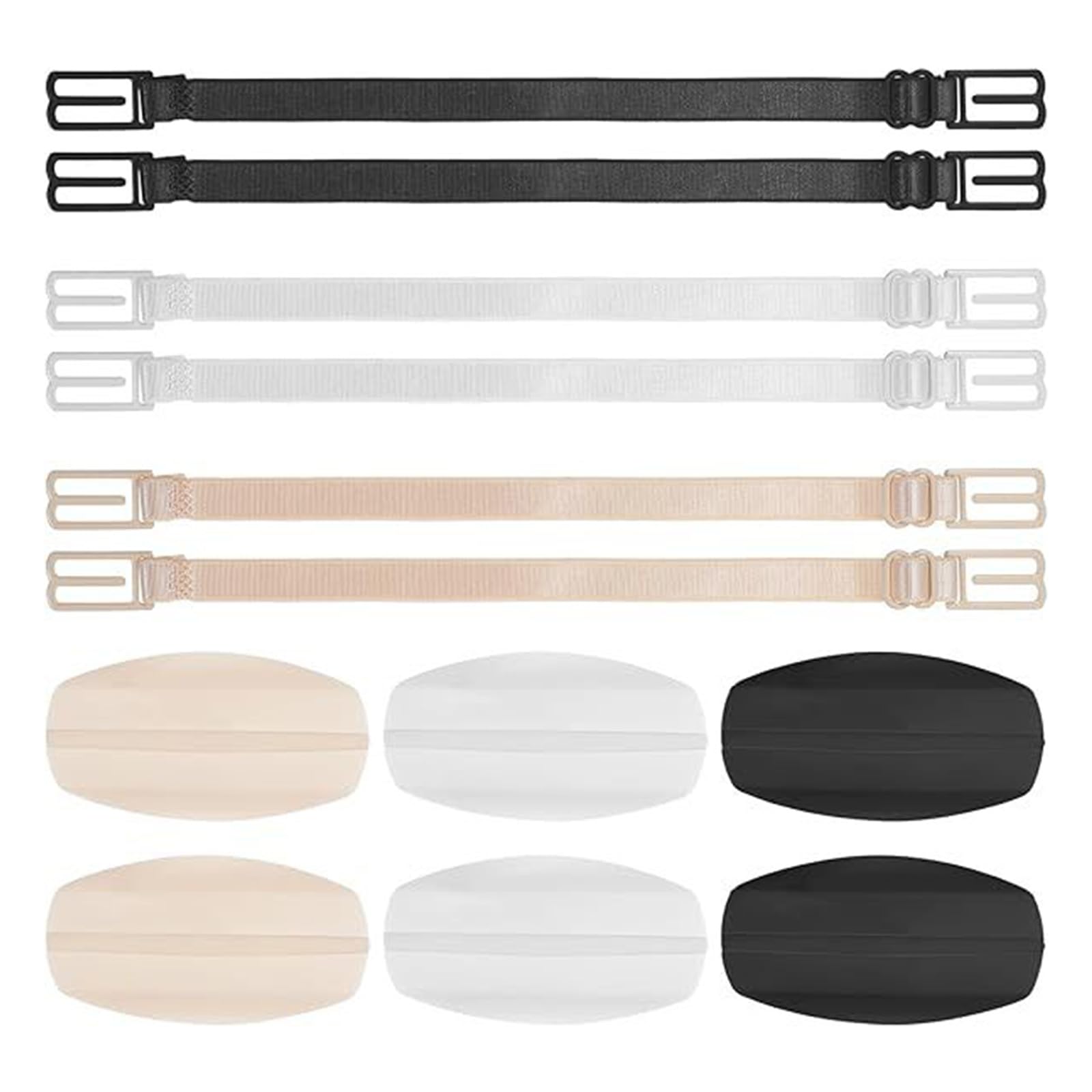 Piceioep Silicone Bra Strap Holders for Nonslip Fit Comfortable Invisible Wear on Sensitive Skin and Narrow Shoulders Comfortable Grips