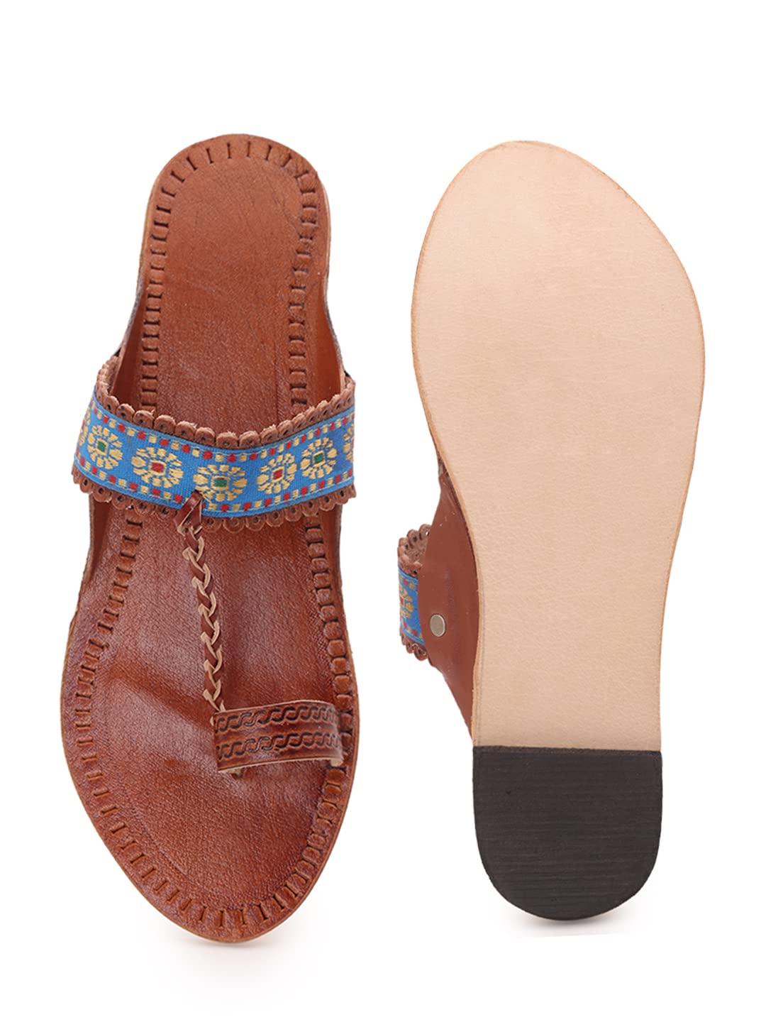 women's Footwear Ethnic Flats kolhapuri chappal fashion sleepers ethnic wear flats-image-0