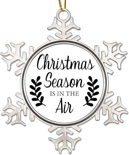 Vista 29 de Adorno de Navidad de metal para feliz año nuevo Yall, adornos de Navidad de metal, citas divertidas de Navidad, adornos colgantes decorativos de 3