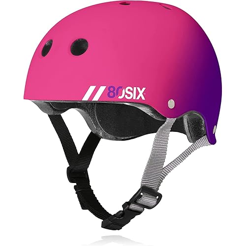 80SIX Triple Certified Multisport Helmet - Ideal for Bike, Scooter, Skateboard, Roller Skate and Inline Skate