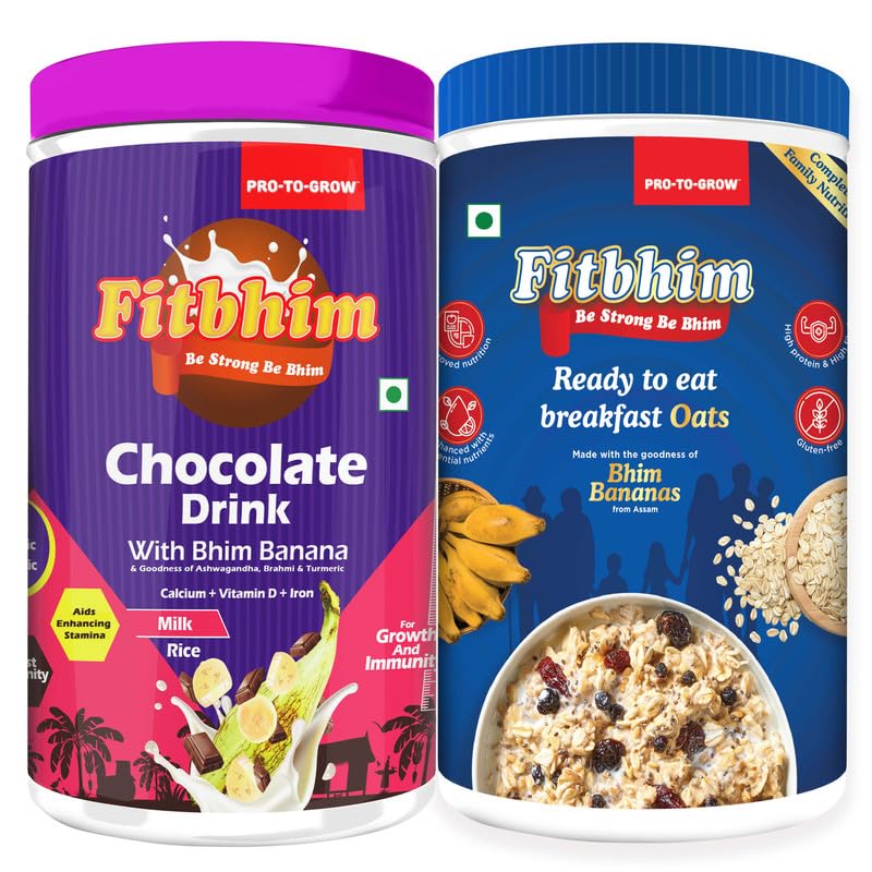 Healthy Nutritional Fitbhim Chocolate Drink & Ready To Eat Instant Oats Combo 500 g (Pack of 2) (B0CXSXZ5VC) Amazon Price History, Amazon Price Tracker