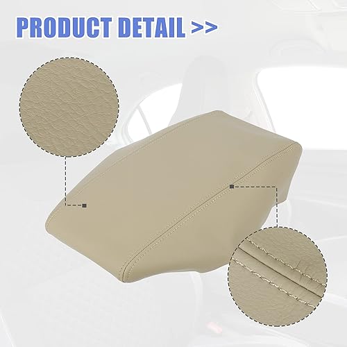 Miniatura 5 de X AUTOHAUX Tapa de consola central de automóvil, reposabrazos y caja de asiento, protector de cuero de microfibra de repuesto para Toyota Prius