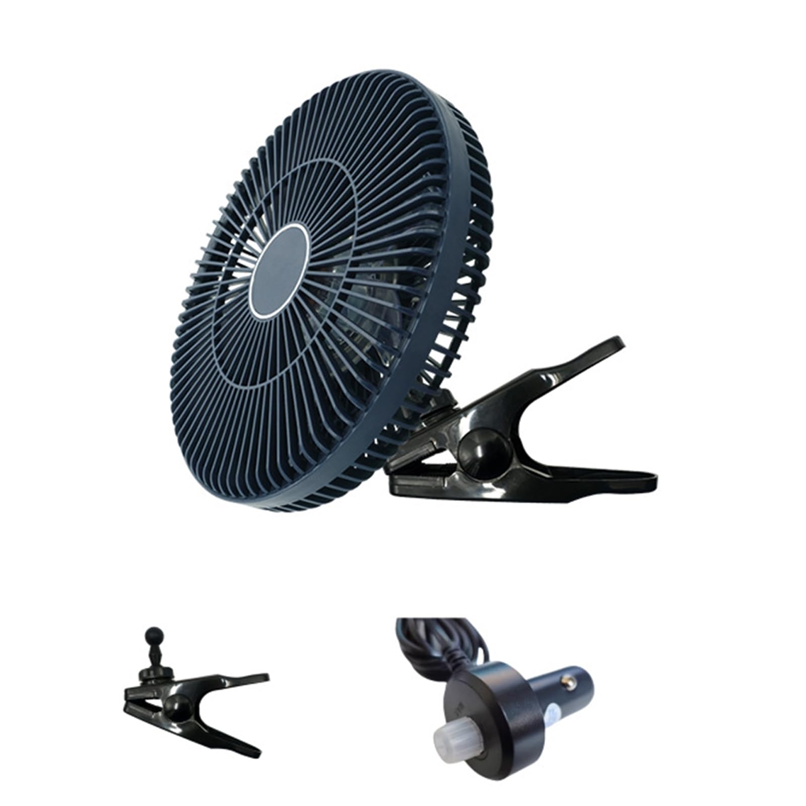 Dslkgwe Clip 12V / 24V Quiet Brushless Car Fan Stepless Speed Regulating Portable Air Circulators For Vehicle Coolers Tool Enduring Adjustable Powerful Cooling