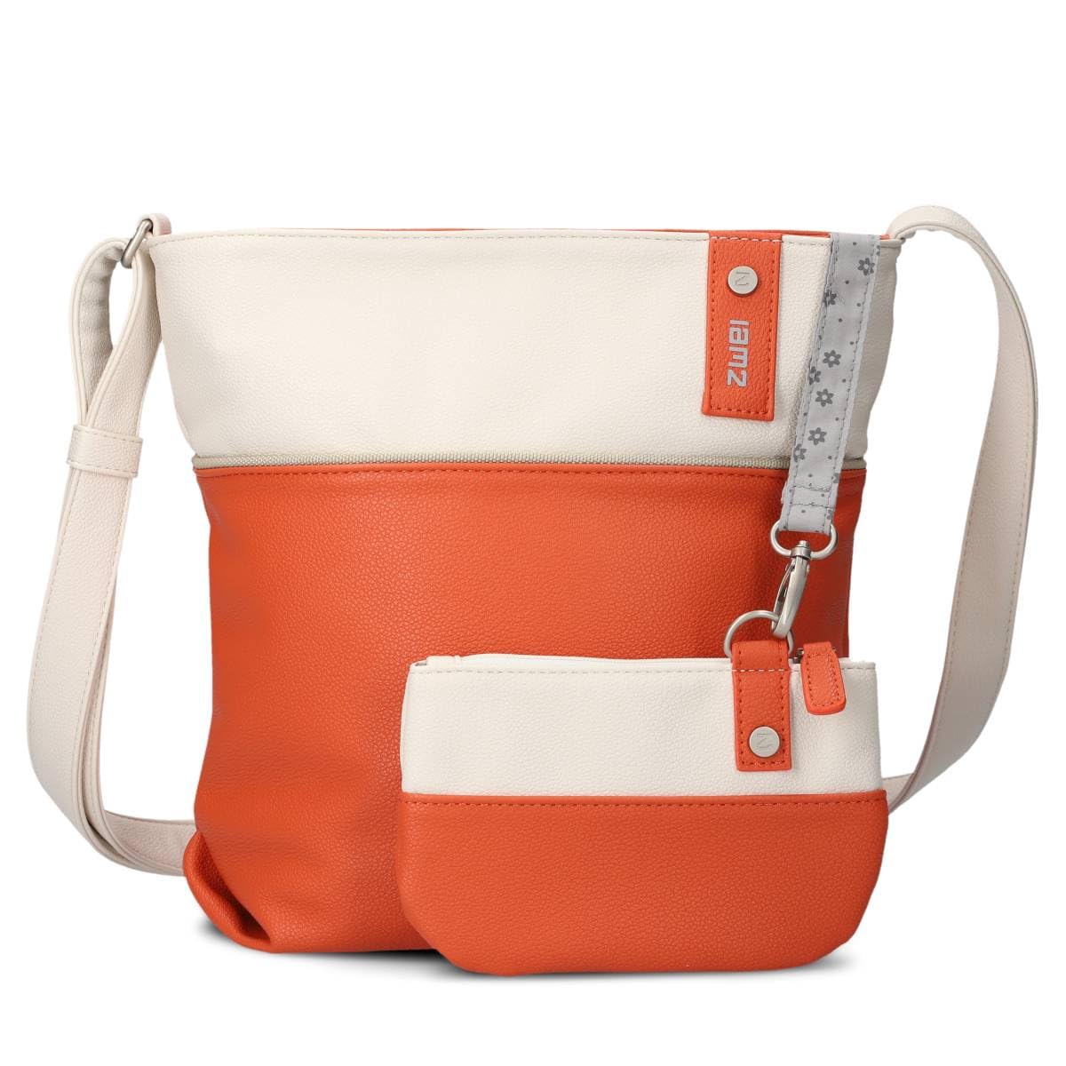 ZWEI Damen Umhängetasche JANA J10 Crossbody Bag – 5 Liter, Bicolor Kunstleder