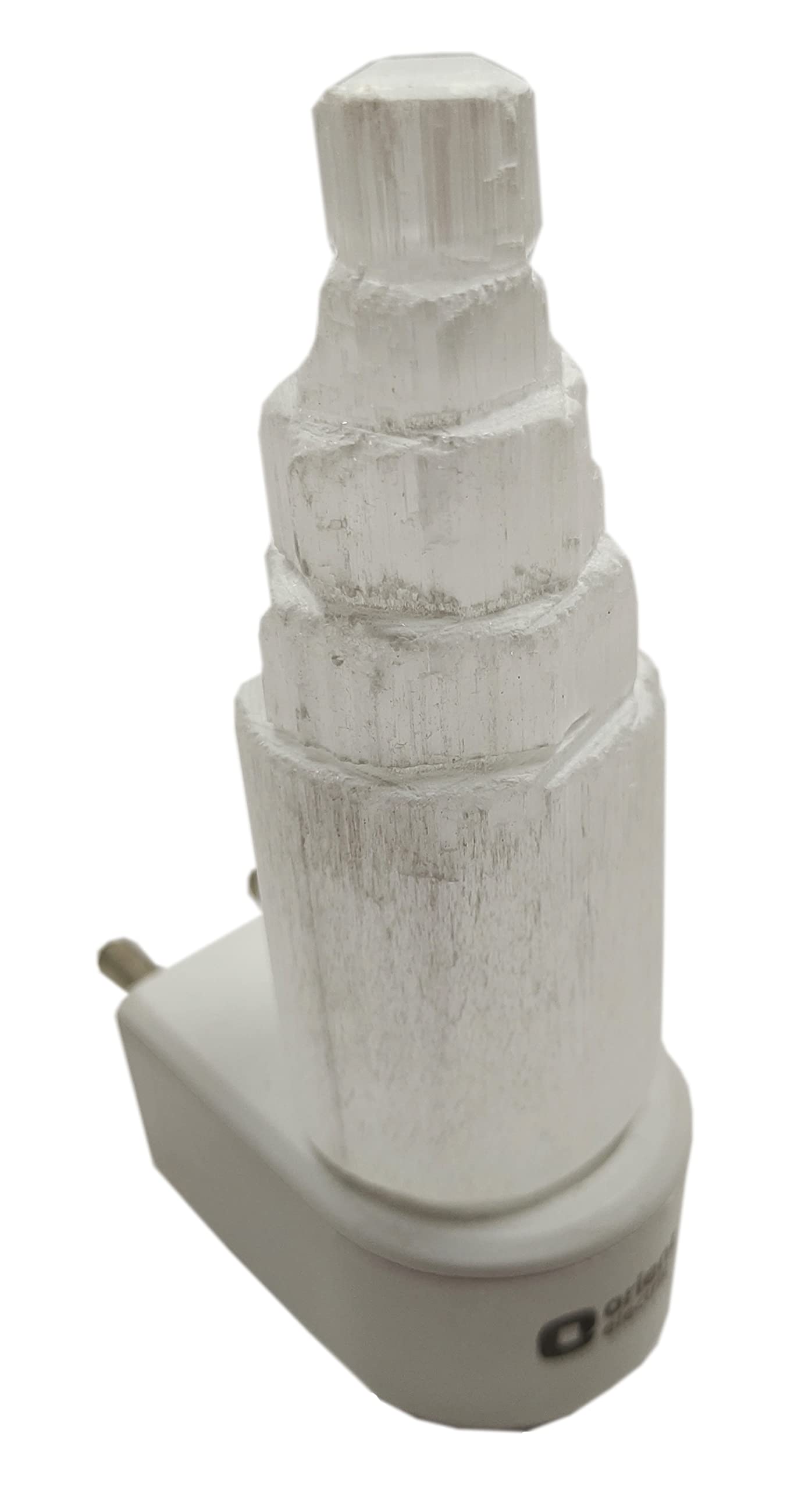 Rocksmins Natural Selenite Crystal Lamp Hand Crafted Tower Stick for Vaastu Correction Reiki Healing Crystals Yoga Meditation Remove Negative Energy from House Warming Gift Skyscraper Towers 10 cms
