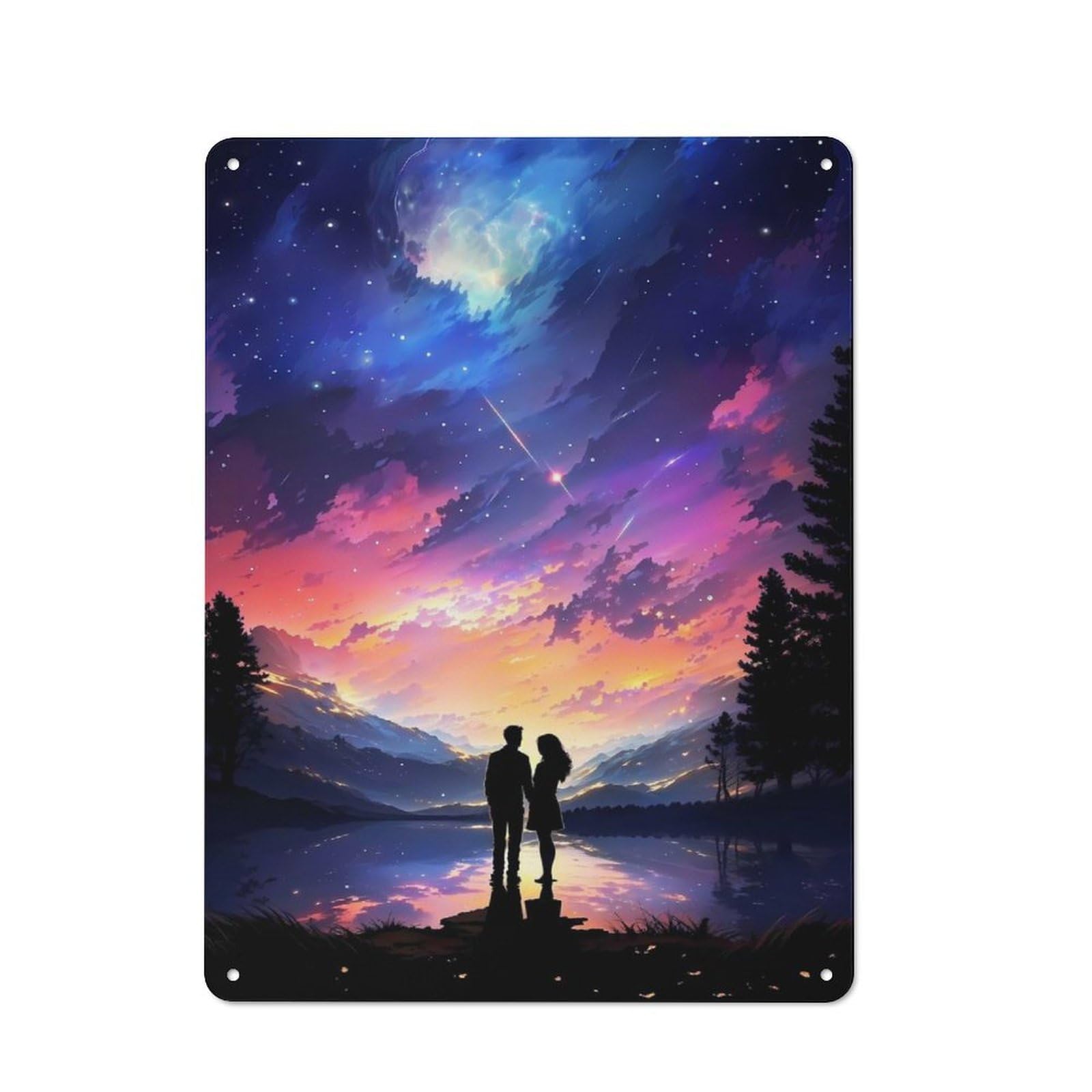 Eternal Starlight Metal Wall Plaque, Easy to Hang Plaque for Garage, Shed, Workshop Or Hobby Room, 40x30cm