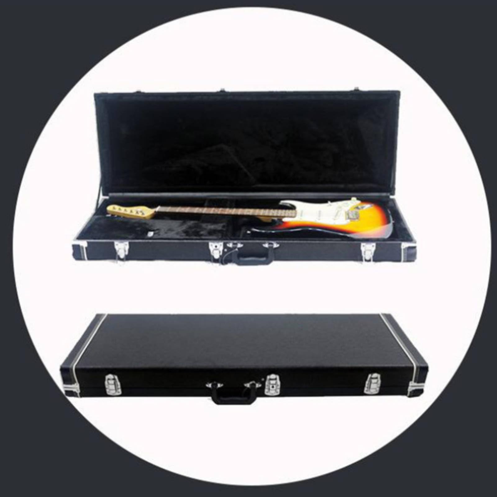 Gralara Custodia con Imbottitura Spessa Interno Morbido Forma Squadrata per Viaggio, Custodia Rigida Per Chitarra, Array, Marrone Chiaro Con Finiture Marroni
