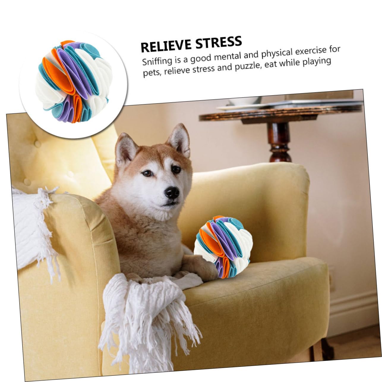 SUPVOX 2 Piezas De Pelota para Olfatear Perros Juguetes Chirriantes para Perros Juguetes De Entrenamiento para Olfatear Almohadilla De Alimentación para Juguete para