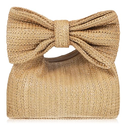 Pochette de plage légère LIFKOME grand sac de style estival avec nœud élégant