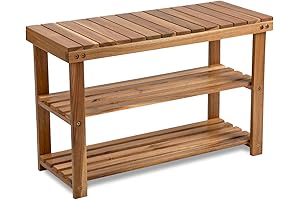 Smith & Hawkins Wooden Shoe Rack Bench: Elevate Your Home Organization