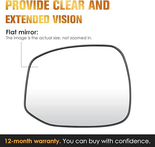 Miniatura 4 de Espejo calefactable para el lado izquierdo del conductor para Honda Civic 2012 2013 2014 2015 solo reemplazo manual para 76253TR3A01