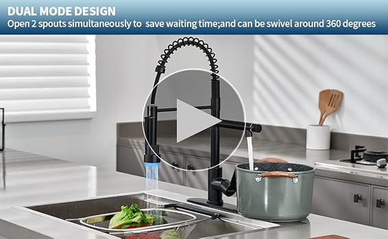 TRYSEA Kitchen Faucet with Pull Down Sprayer,Stainless Steel