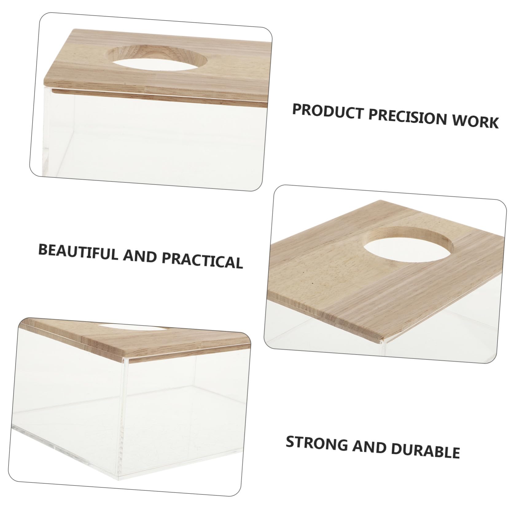 NOLITOY Hamsterbadewanne aus Acryl und Holz Transparente mit Glatter Oberfläche Sicheres Sandbad für Hamster und Meerschweinchen im Heim und Zoofachhandelsbereich