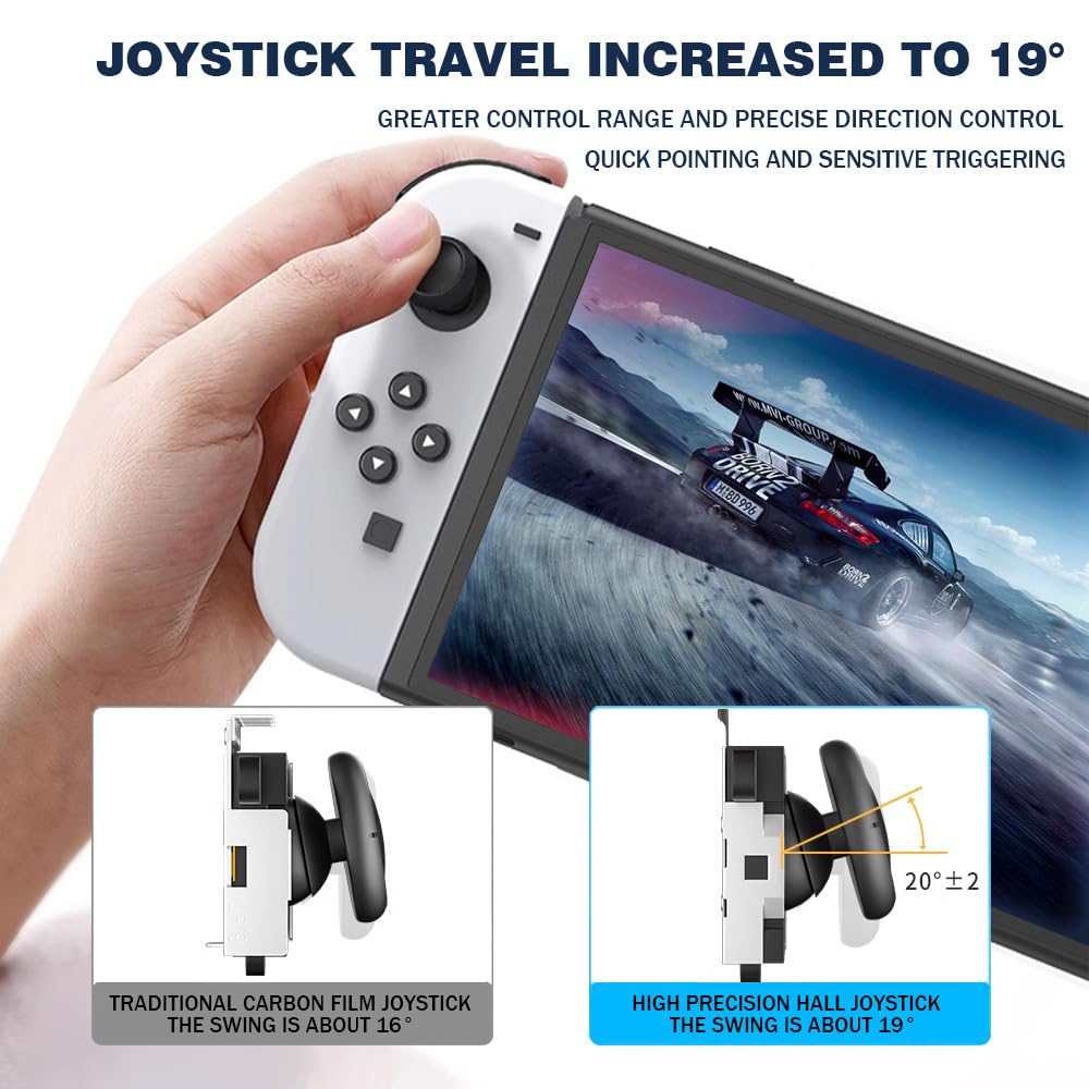 2x Joystick Hall Effect do Nintendo Switch Joy-Con – Bez Driftu, Wysoka Precyzja, Zamiennik Plug & Play | Kompatybilny z Switch, OLED i Switch Lite