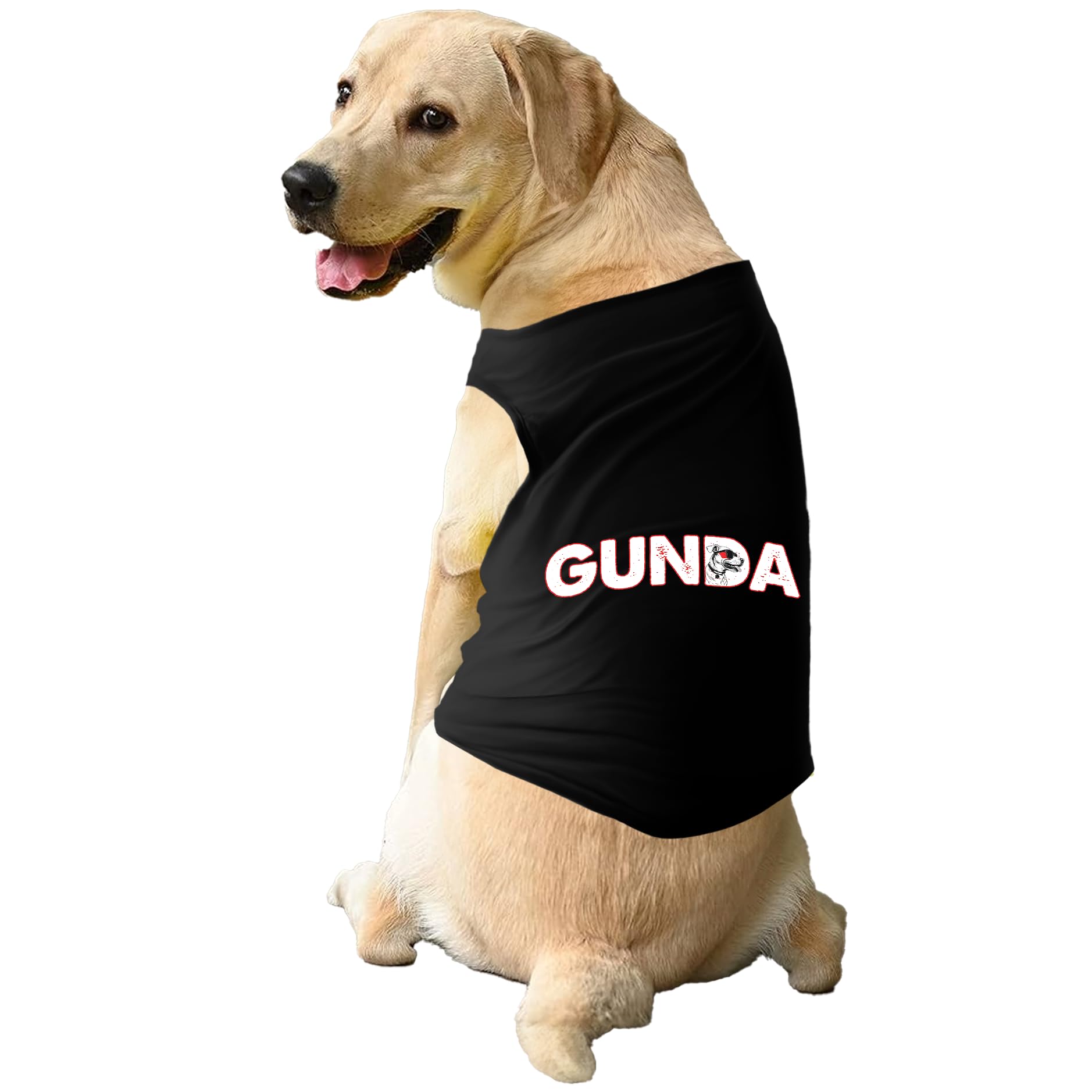 Pawsindia Dog T-Shirt Sleeveless | Cotton Tshirt for Extra Small, Small, Medium, Large Dogs & Puppies | Stretchable & Easy to wear Velcro | Machine Wash | Funny Graphic Design | Black | Medium (B0DCNYZ37N) Amazon Price History, Amazon Price Tracker