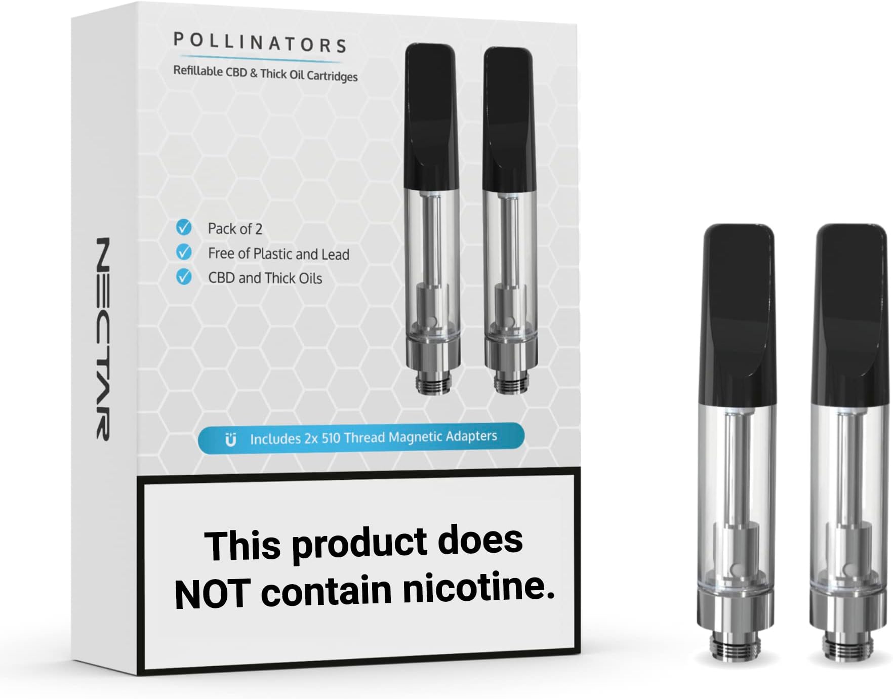 2x CBD & Thick Oil Refillable Atomizers
