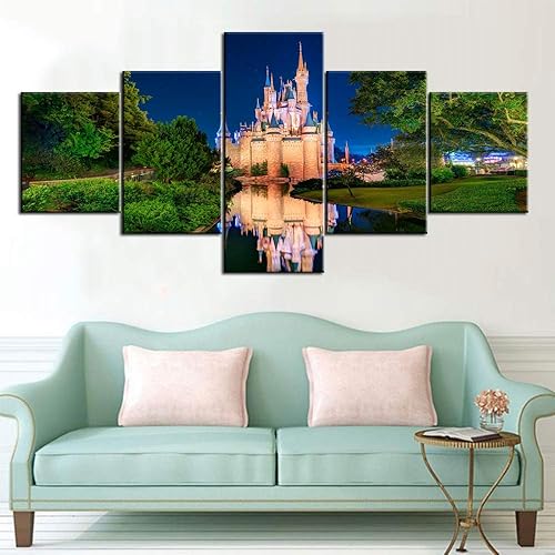 Vista 247 de Paisaje de 5 piezas pintura sobre lienzo