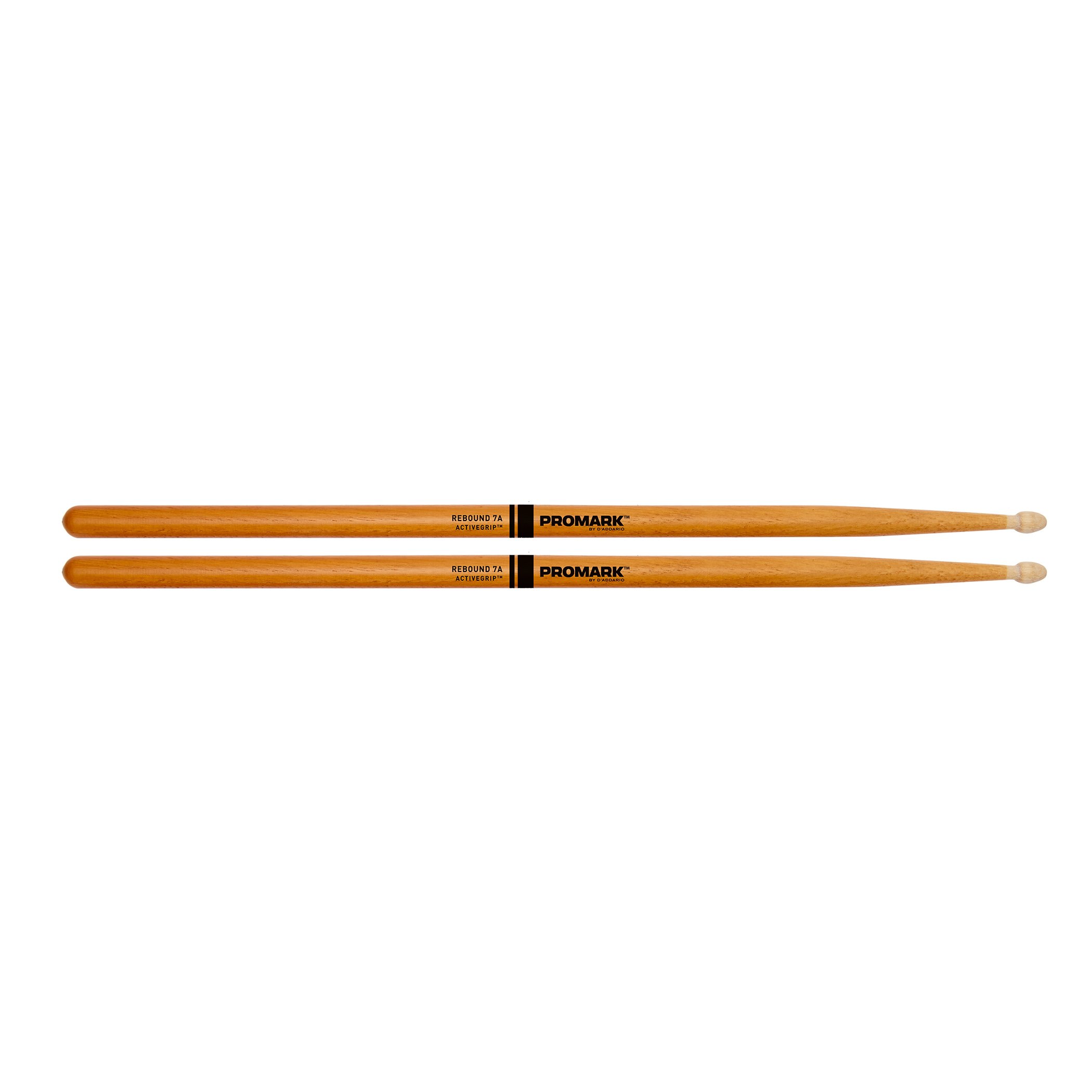 Drum Sticks - 7A Drumsticks - ActiveGrip For Secure, Comfortable Grip - Gets Tackier As Your Hands Sweat - Active Grip Finish, Acorn Tip, Hickory Wood - 1 Pair