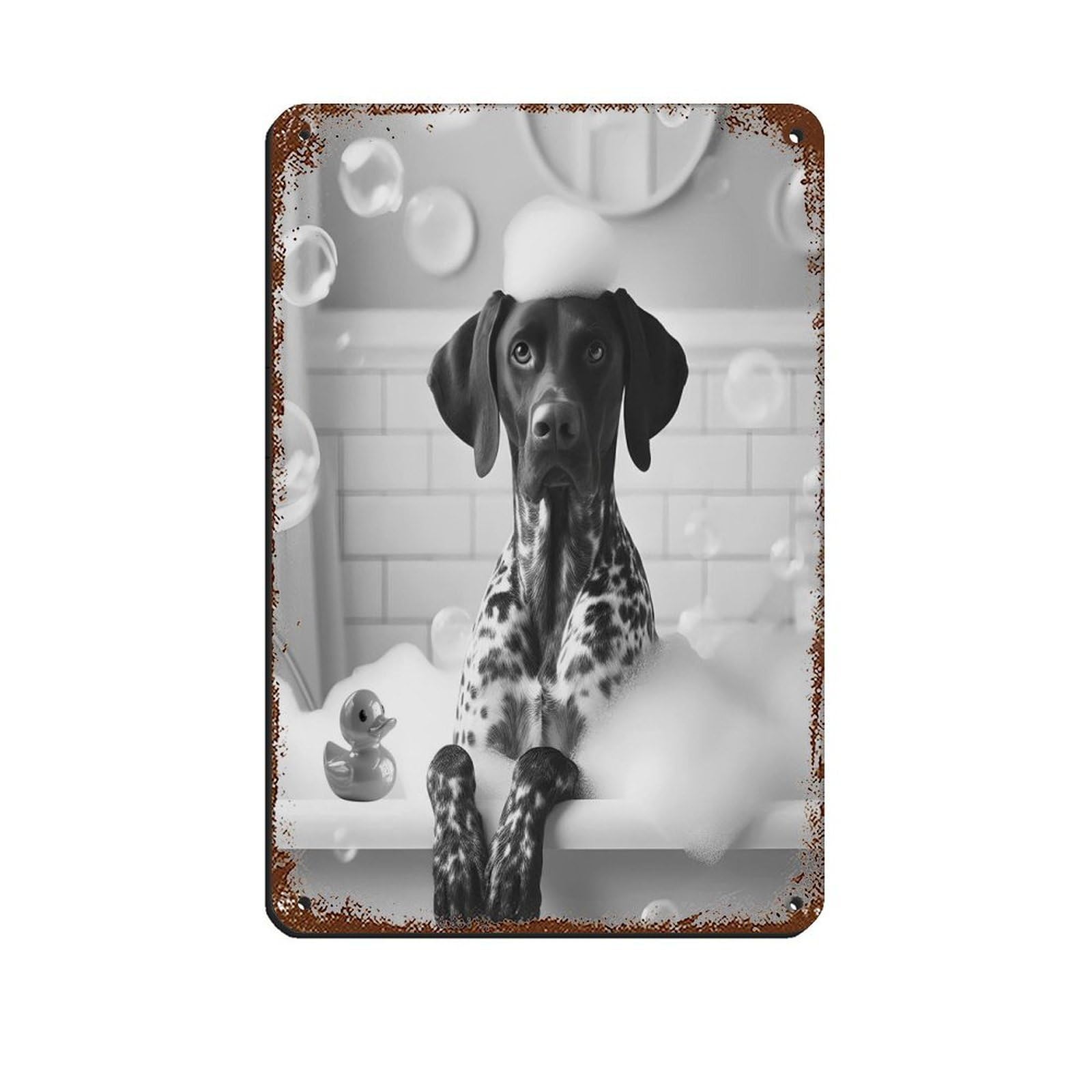 Lxwnze 20L X 30W Cm German Shorthaired Pointer Tin Sign Vintage Metal Pub Club Cafe Bar Home Wall Art Decoration Poster Retro 8X12inch(20X30cm)