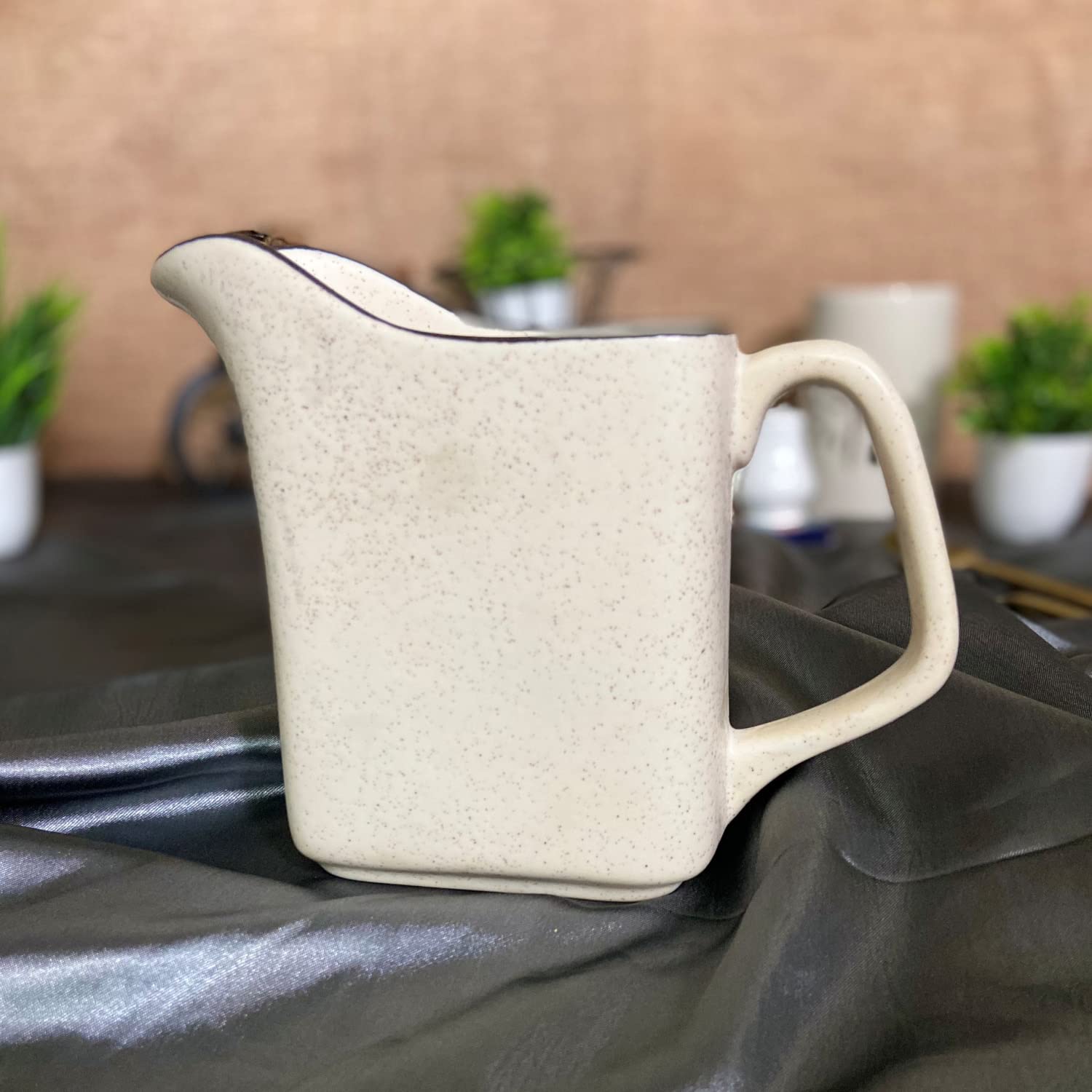 CERAMIC DININGMatte White Ceramic Milk or Water 500ml Jug/Pitcher || Water Kitchen Storage Juice Serving Jug Pitcher Jug