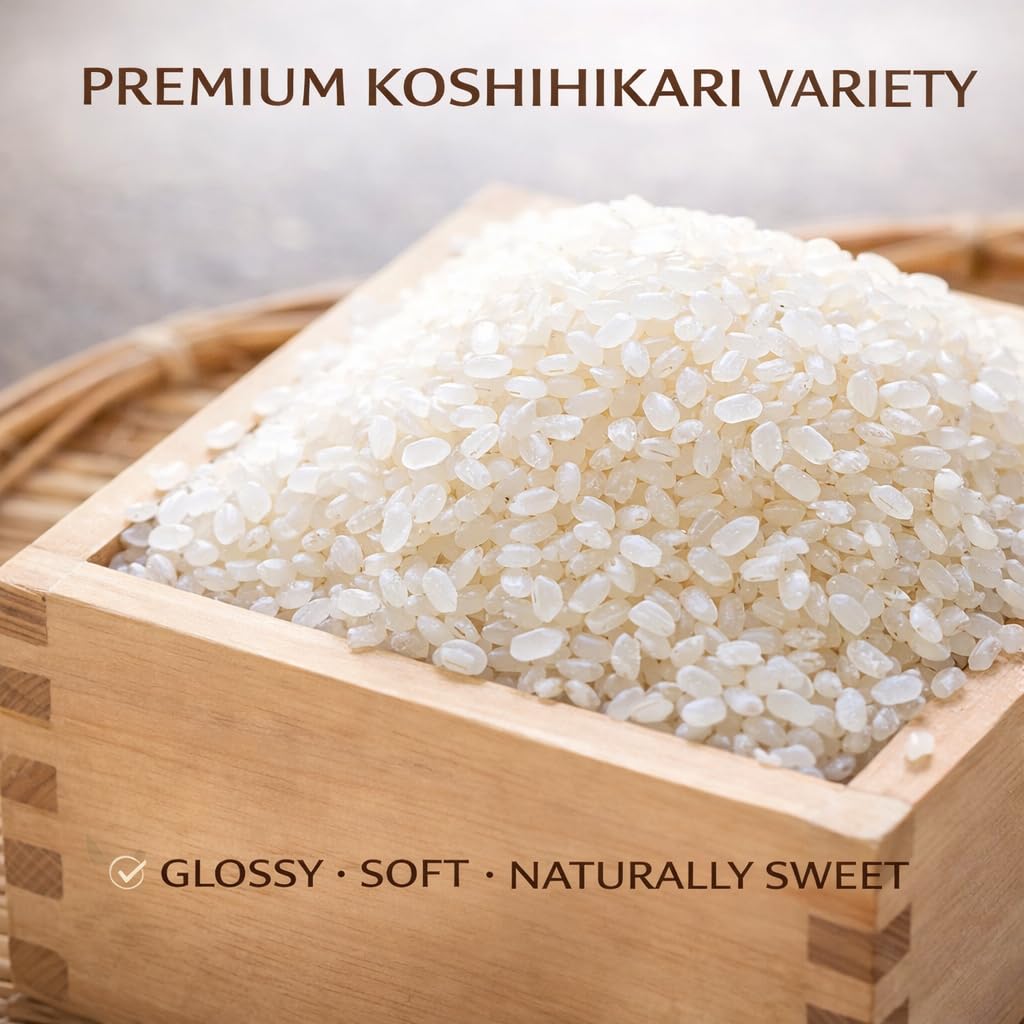Premium Kounotori All-Natural Koshihikari Sushi Rice – Free of Pesticides & Chemical Fertilizers! Luxurious Special A Grade Rice, Exclusively Grown in Hyogo Prefecture, Japan 兵庫県但馬産 特別栽培米 – 11 Pounds
