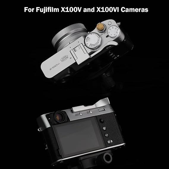 Haoge Metal Thumbs Up Grip for Fujifilm X100VIX100V Camera Accessories, Fuji X100V x100vi Hot Shoe Mount Thumb Rest Support Enhanced Grip THB-XVIS