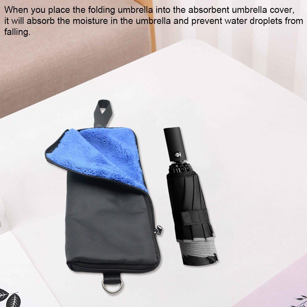Hrippy Borsa per Ombrellone Borsa per Ombrello Pieghevole Assorbente Custodia per Ombrello Bagnata Borsa per Ombrello Impermeabile Portatile