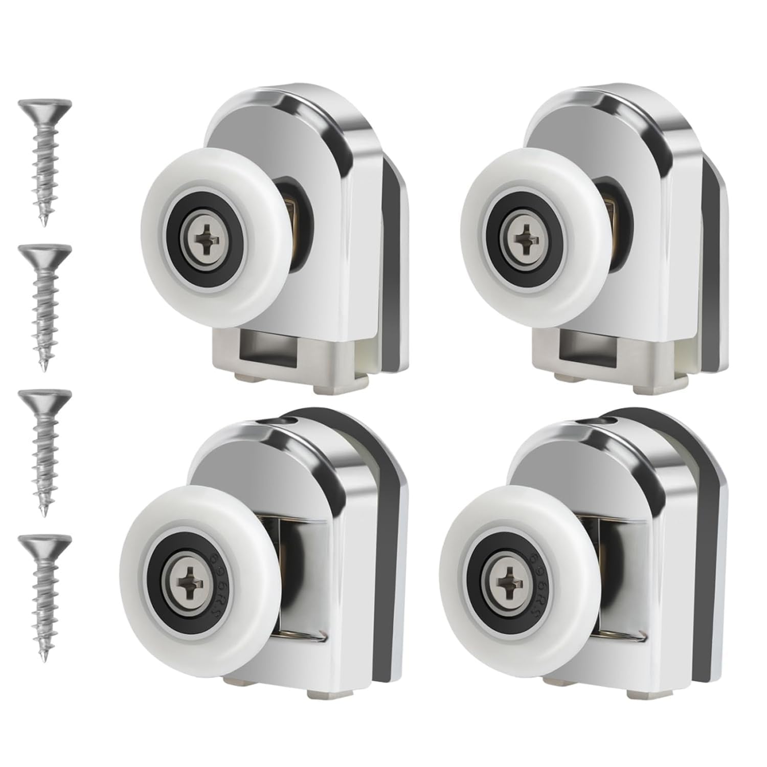 4Pcs Shower Door Rollers, 23MM Sliding Shower Doors Wheels Replacement Roller Runner Wheel