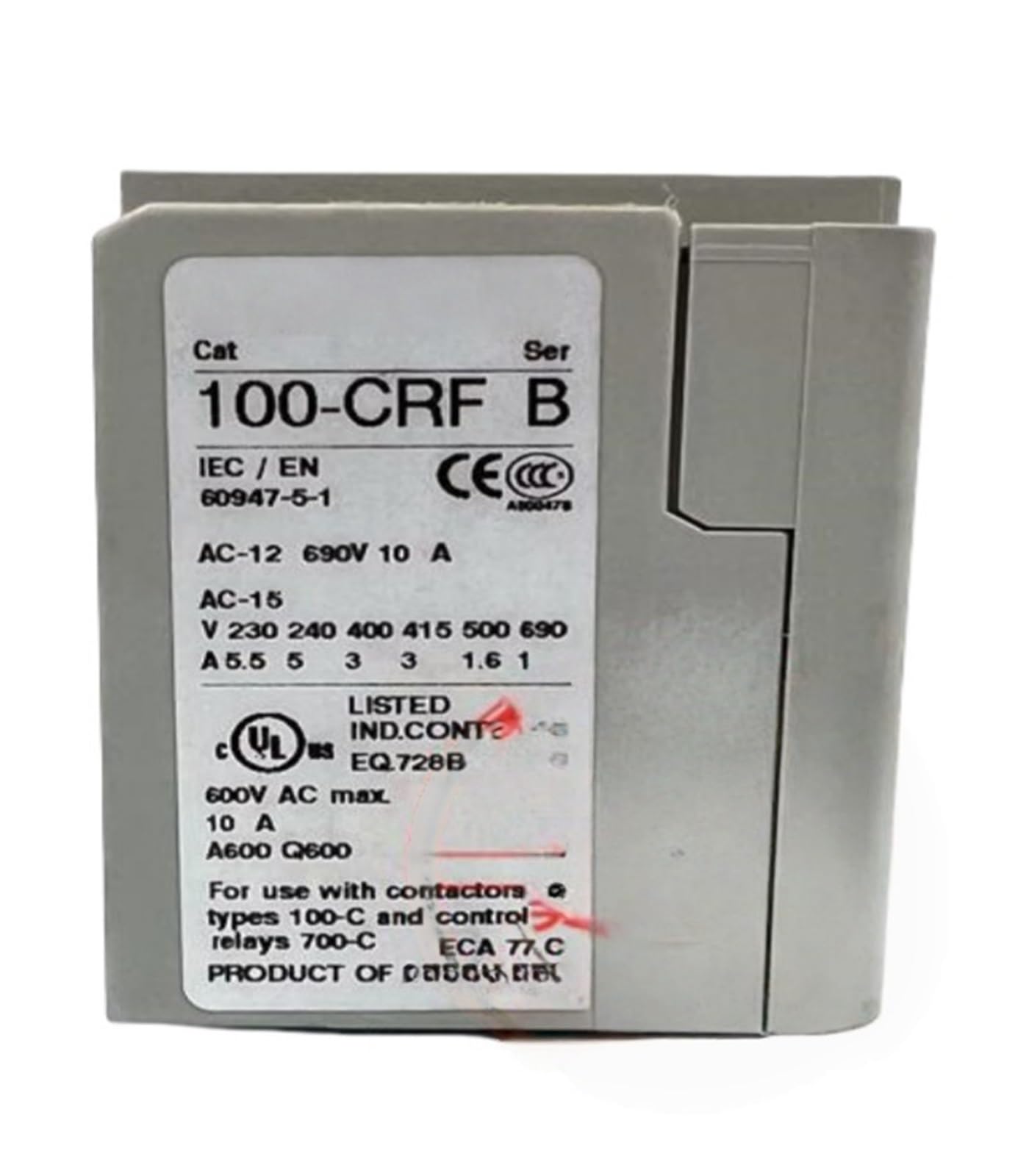 Vsppjyfg One Color Contactor Auxiliary Contact 100-Crfb A04