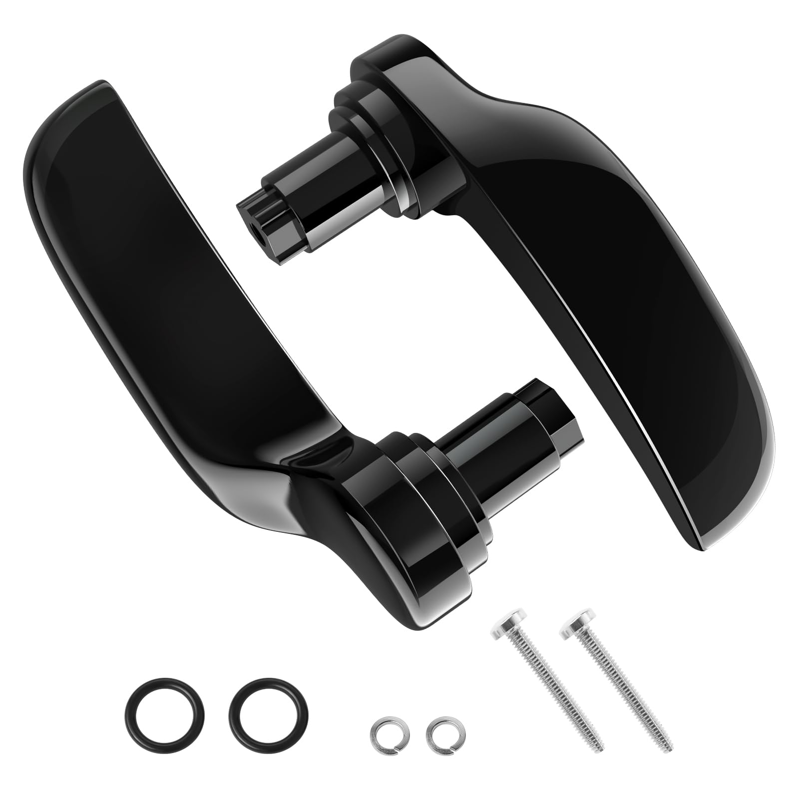 PBYMT Saddle Bag Latches Kit Steel Saddlebag Lid Lifters Handle Lever Fit for Harley Touring Road King Street Glide Electra Glide Ultra Limited 2014-2024（Black）