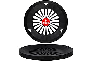 Snap-In Grooves Paper Plate Holders (10.5 Inch, Reusable, Pack of 8)