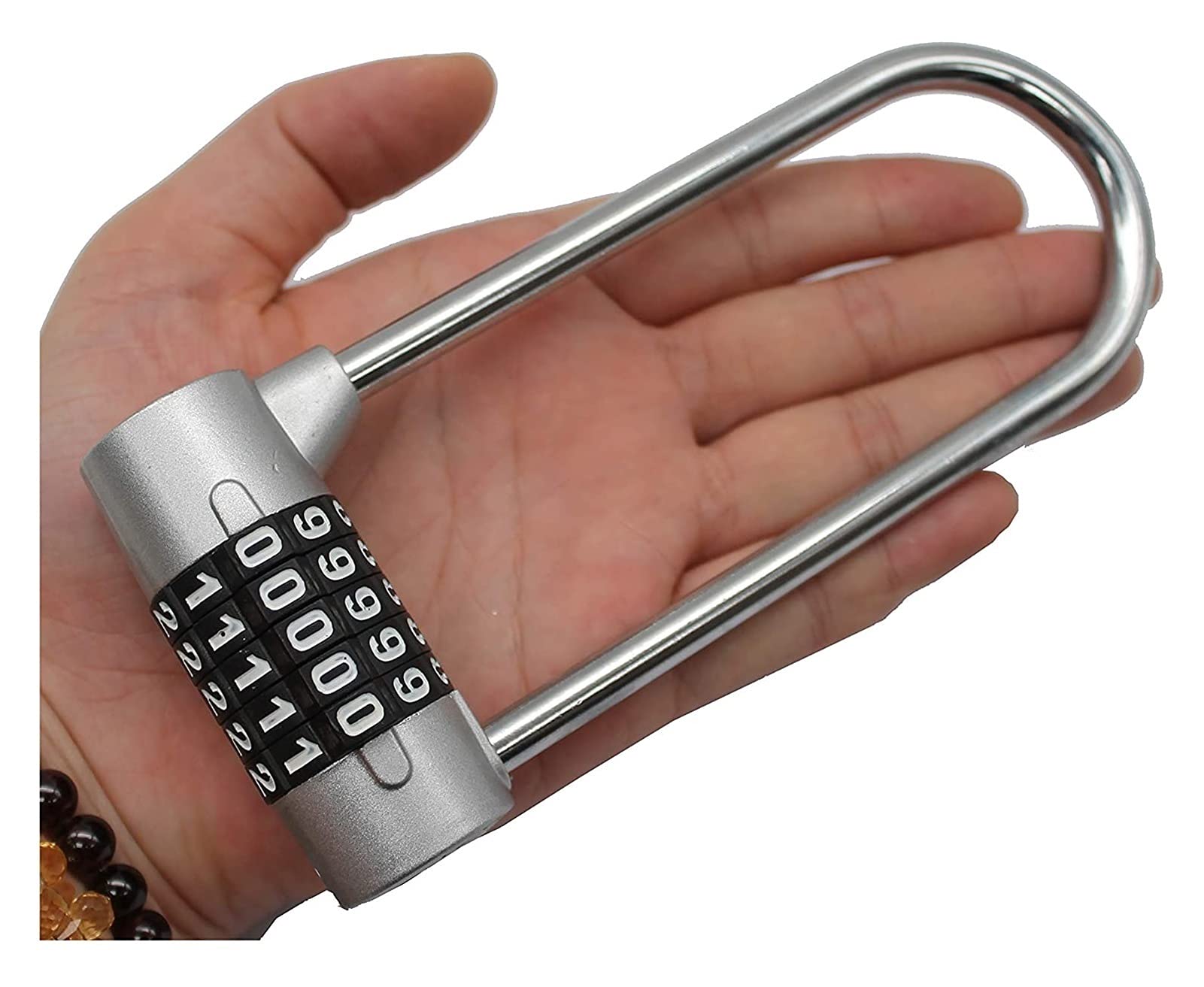 Ykmyxz Onecolor Combination Lock， Large Extension Beam Locker Padlock Lock 5 Position Safety