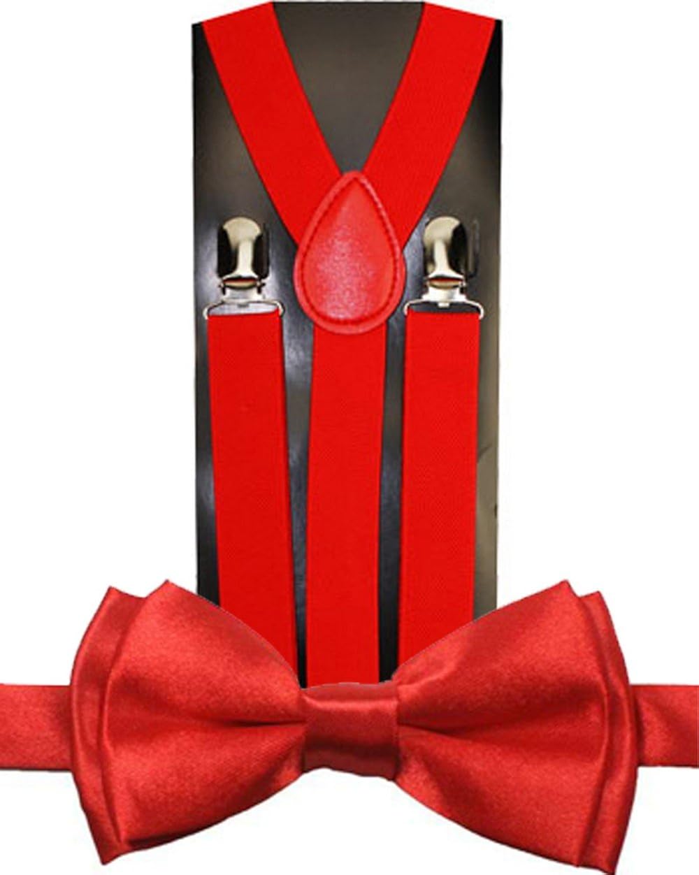 New Suspender & Bowtie Sets Matching Colors Unisex Toddler Kids Boys Girls Child