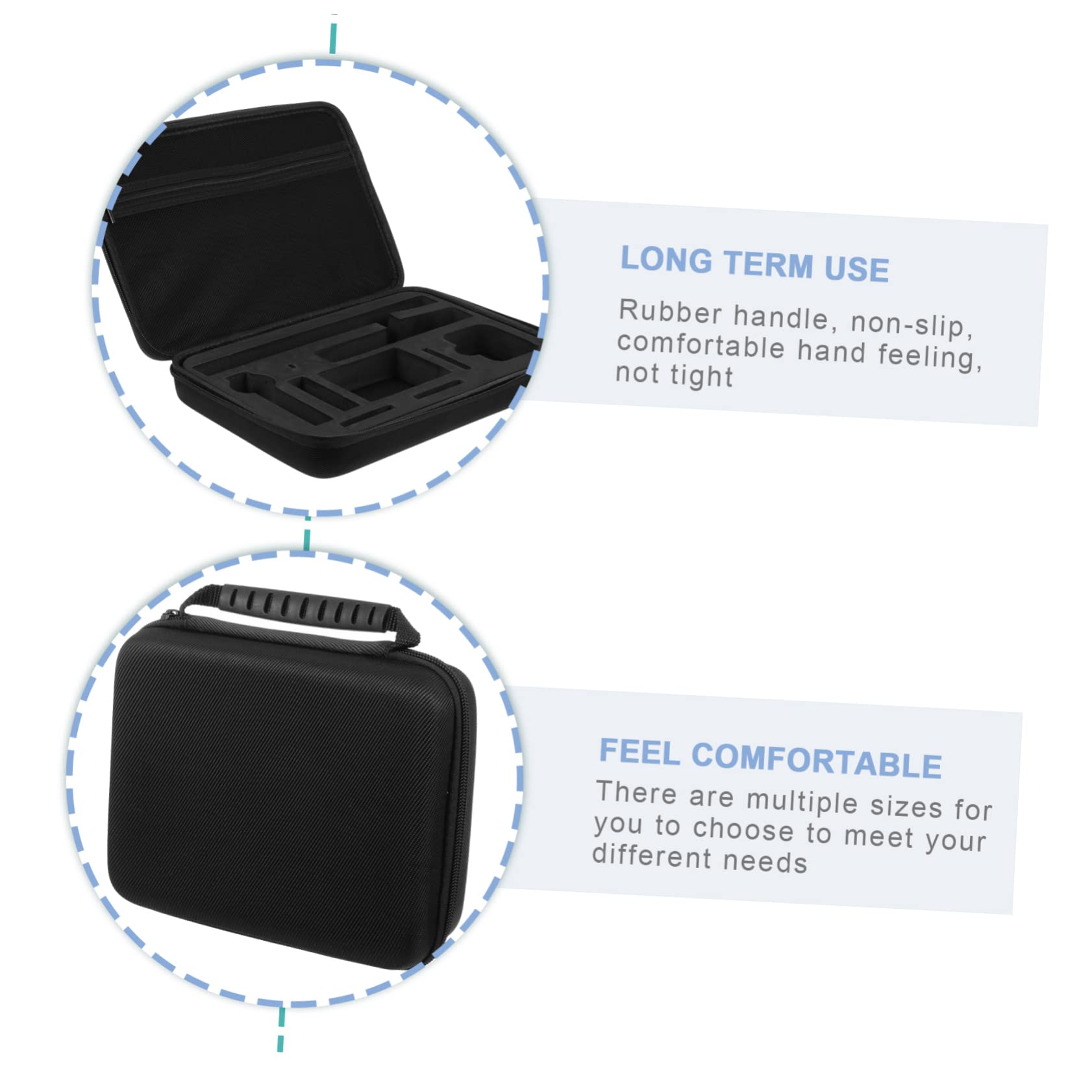 Borsa per Action Camera Supporto per Fotocamera Custodia Rigida per Trasporto di Fotocamera in Oxford Doppio e Cuscinetto Interno in Eva