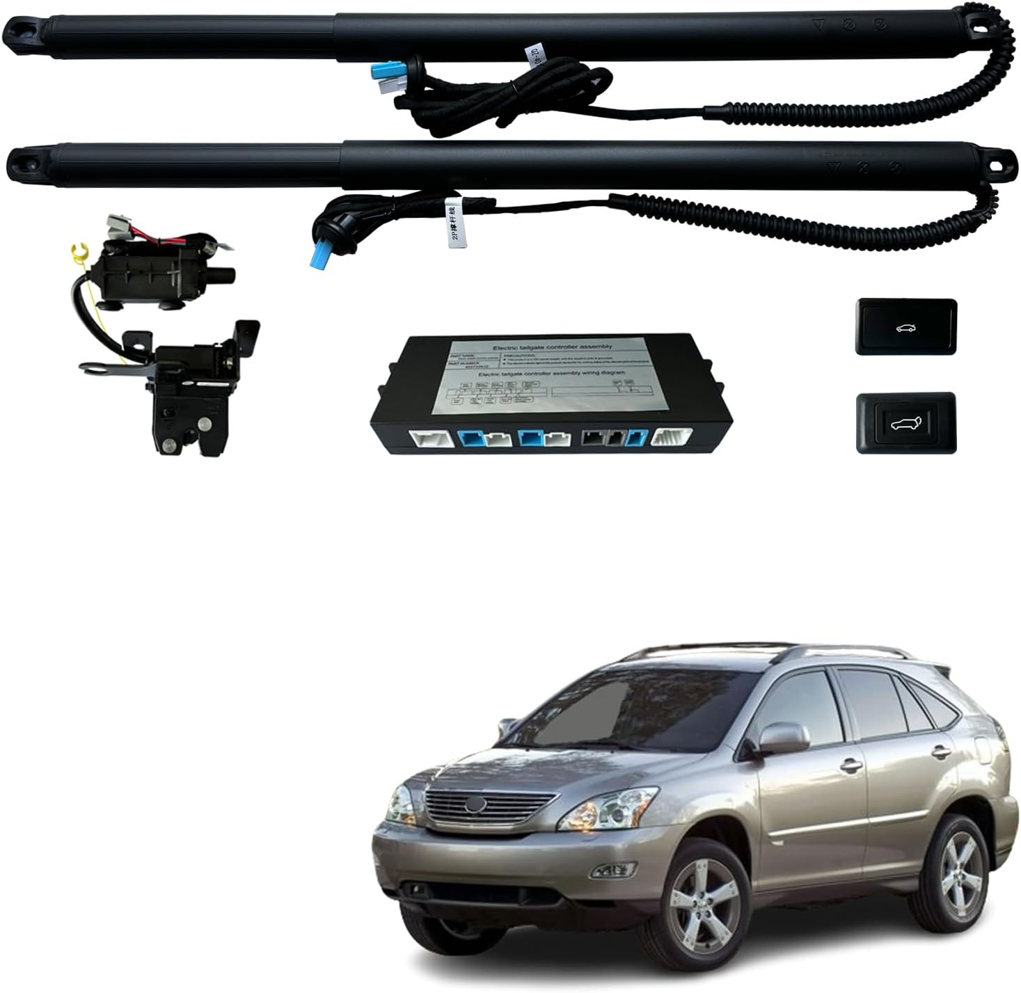 Power Liftgate Kit for Lexus RX 2016 2017 2018 2019 2020 2021 2022 Hands-Free Electric Tailgate Lift System Automatic Trunk Opener OEM Key Fob Remote Supported + Foot Sensor
