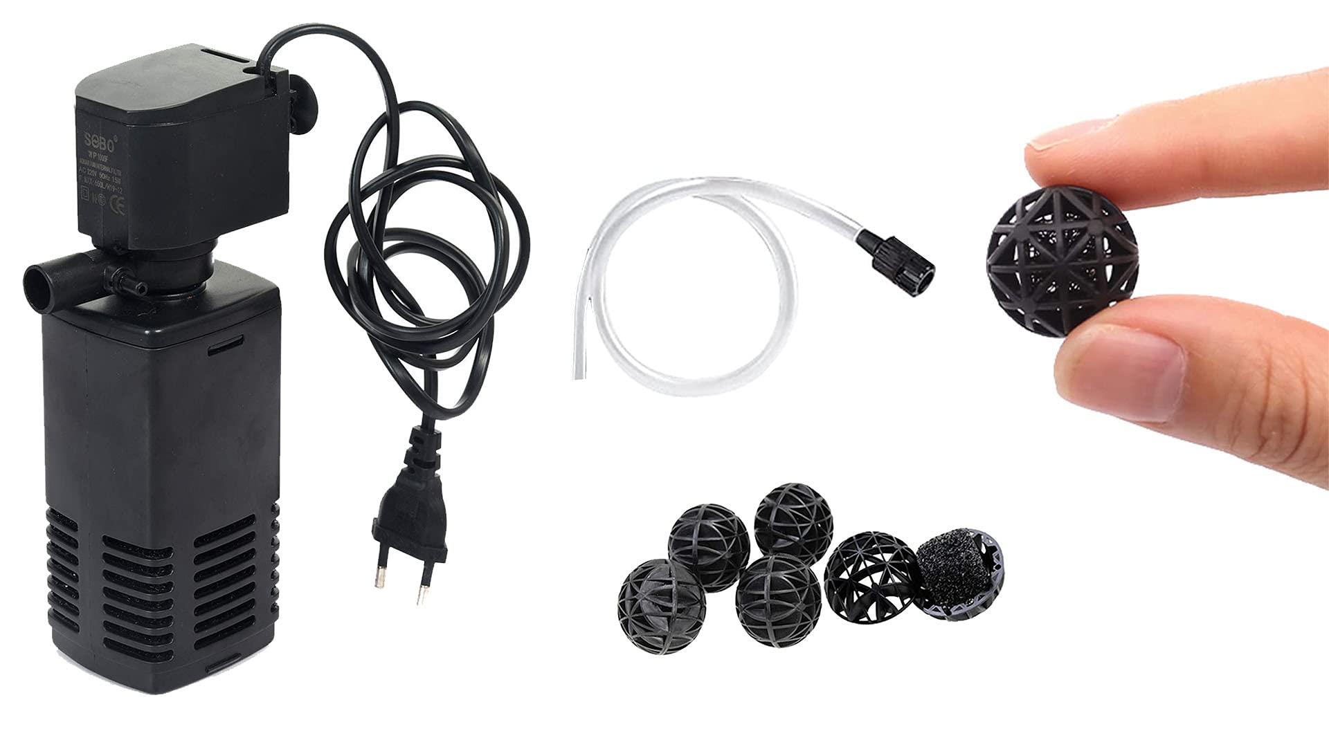 COLOURFUL® - Internal Aquarium Tank Filter Oxygen Increasing Filtration Water Pump Waves Making Submersible Fish Tank Filter (1200F Filter + 5Bio Ball) (B097LQL37D) Amazon Price History, Amazon Price Tracker