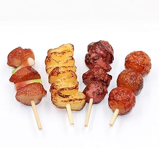 Toddmomy Kids Grill 4Pcs Artificial Barbecue Fake Food Realistic Food Kids Outdoor Kitchen Barbecue Model Decoration Display Props Play Kitchen Accessories for Kids Toddler Toddler