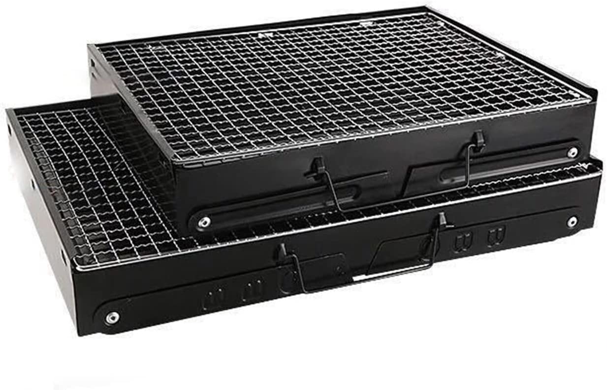 Grill a Gas 2 Pezzi Parrilla de barbacoa plegable portátil para exteriores, Picnic, Camping, Cucina, reunión Familiar, Jardin, Fiesta