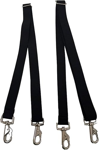 Paquete de 2 correas elásticas negras para patas de caballo, cierre de hebilla, verano, duraderas