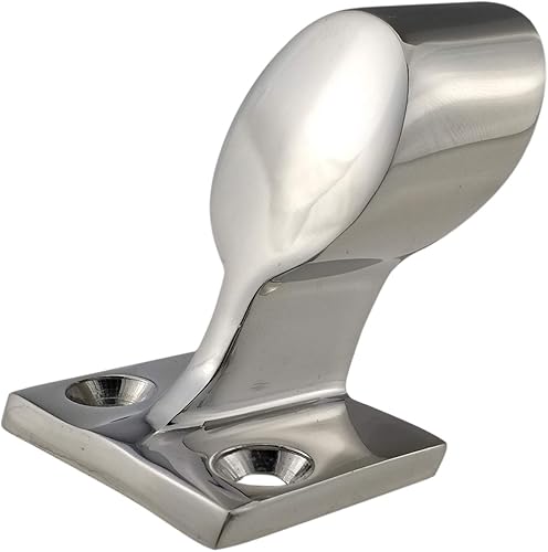 Miniatura 8 de NRC&XRC 316 - Montaje de riel de mano de acero inoxidable, 60 extremo derechocentralfrontal para riel de mano para tubo de 78 pulgadas OD barco